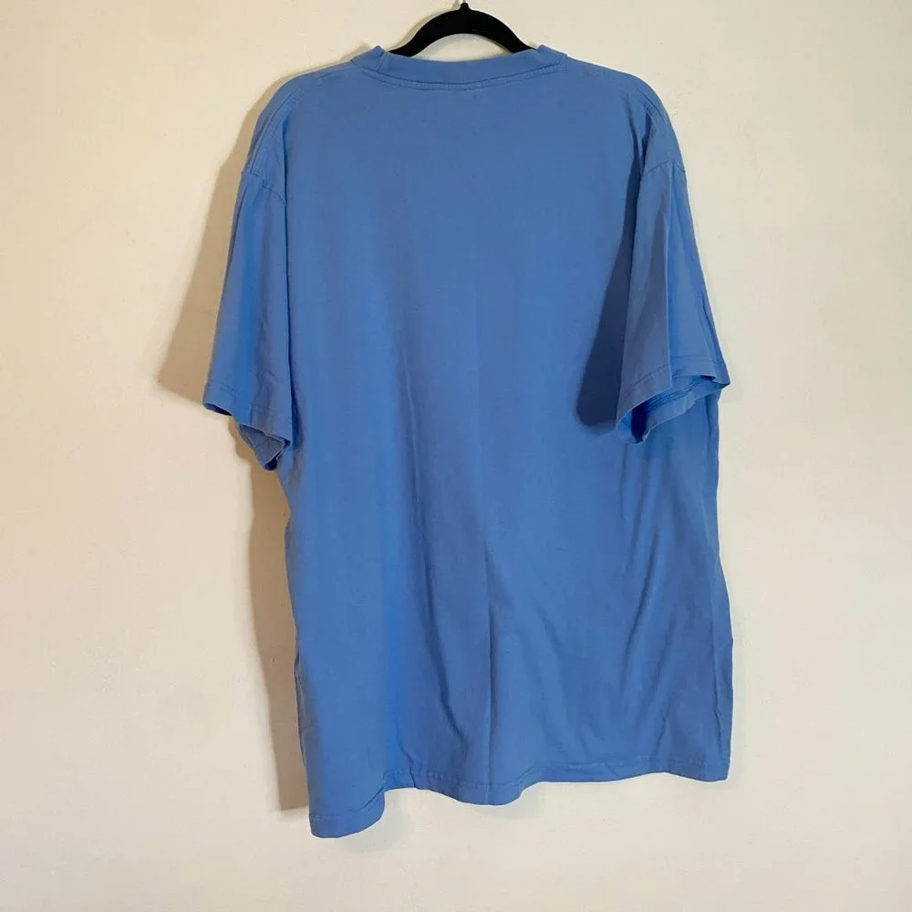 90s Y2K Griffin Activewear Hip Hop Tee Bob Marley One Love Graphic 2XL Blue - Picture 5 of 5